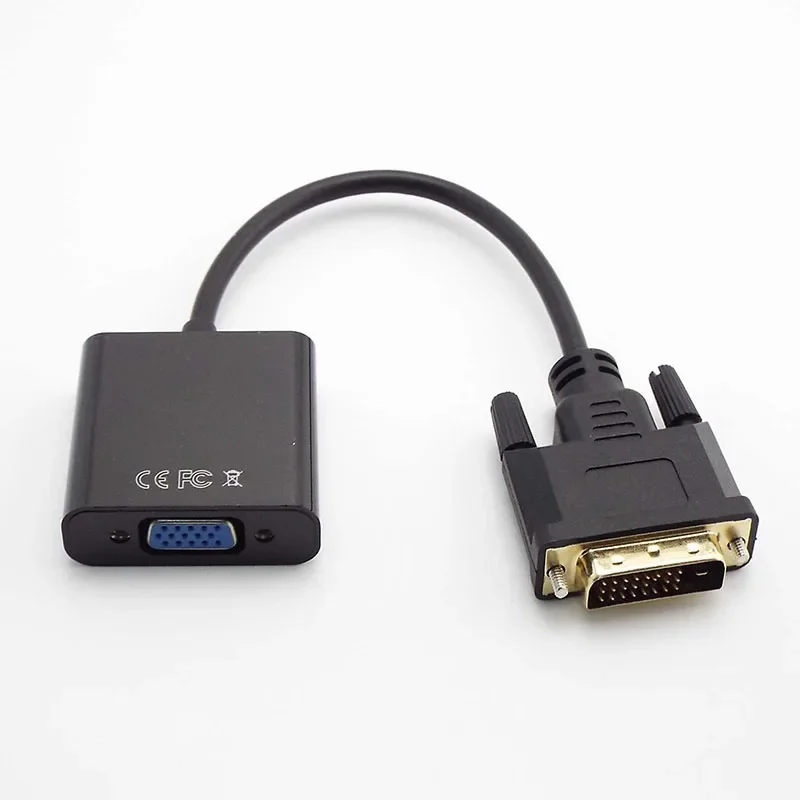 24 + 1 25Pin à 15Pin femelle HD 1080P DVI-D DVI à VGA Adaptateur Convertisseur Book ine Vidéo connecteur Câble pour PC TV Ordinateur Moniteur