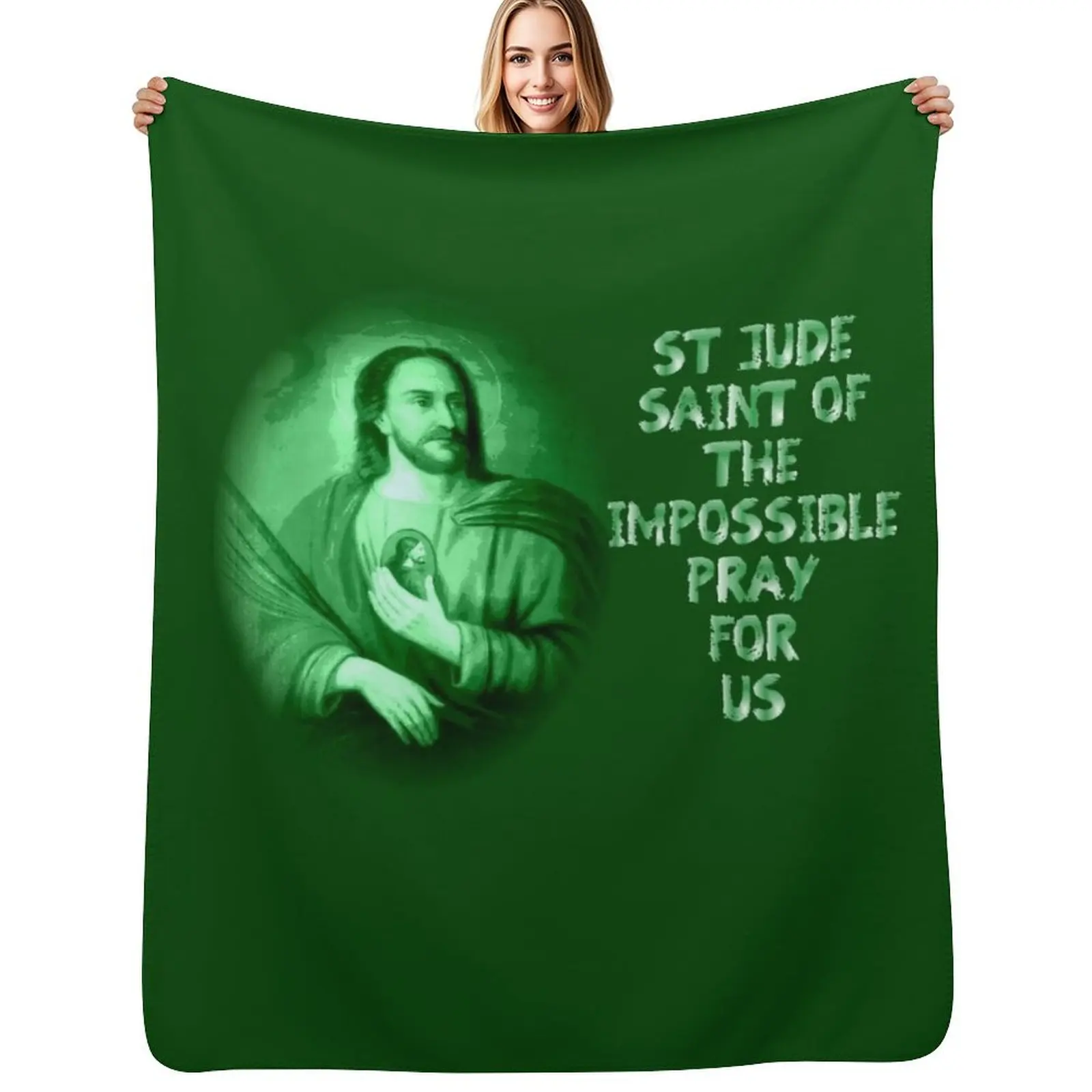 

St Jude Thadeus Apostle - Saint of the Impossible Throw Blanket Cozy Throw Blanket for Bed Sofa Chair