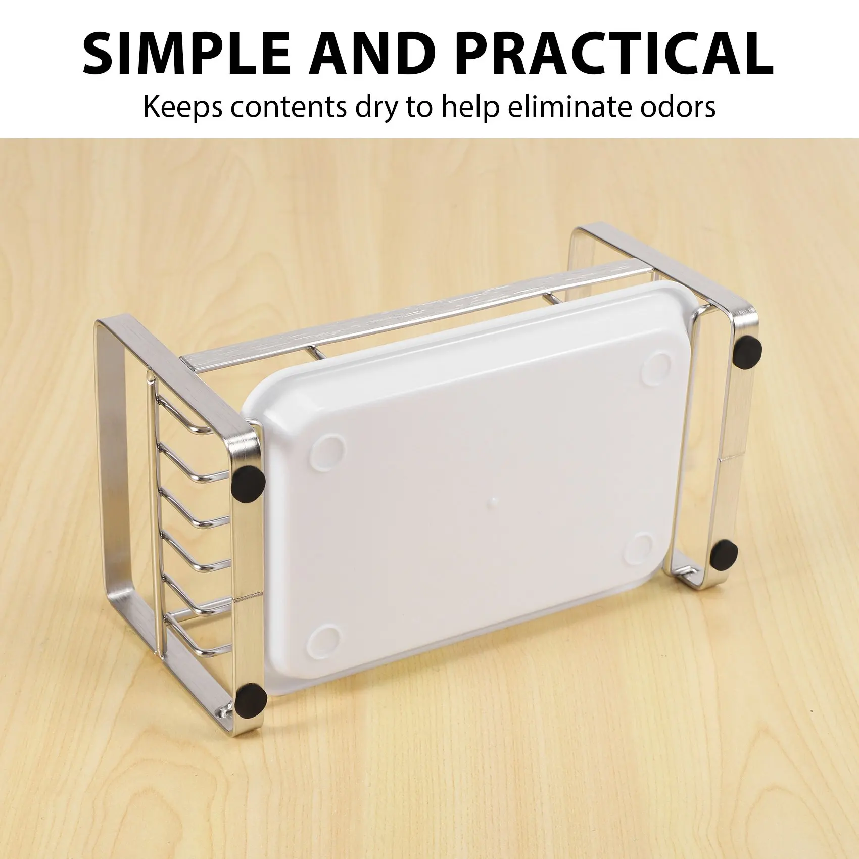 

AEE4-держатель для губки, держатель для губки и мыла для кухонной мойки, органайзер для кухонной тарелки из нержавеющей стали 304, поднос для мыла