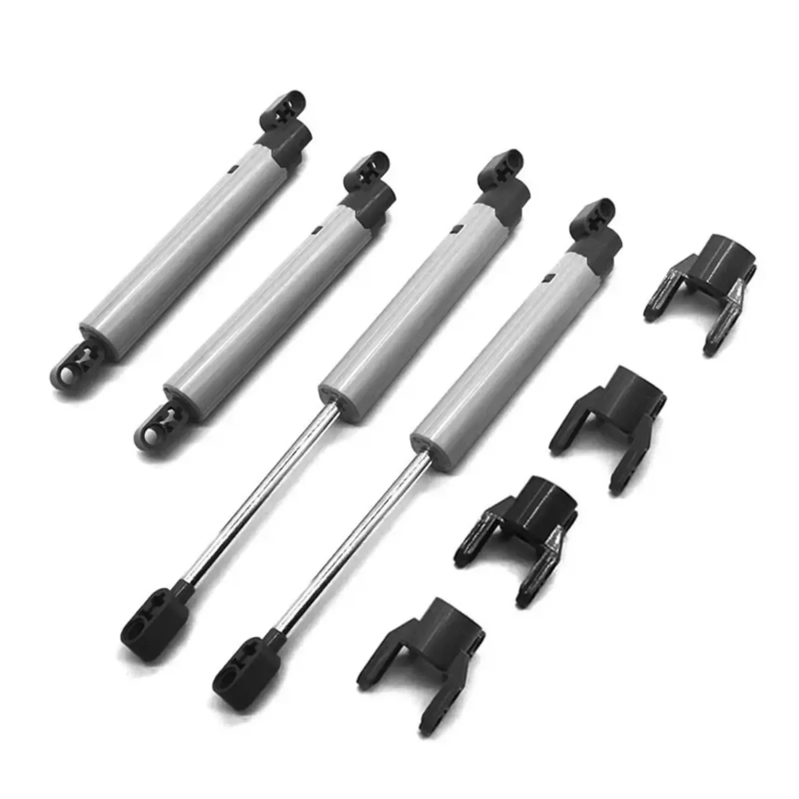 16PCS Building Blocks Linear Actuator Set Compatible with 61904 61927 92693 Models Grey Technical Parts