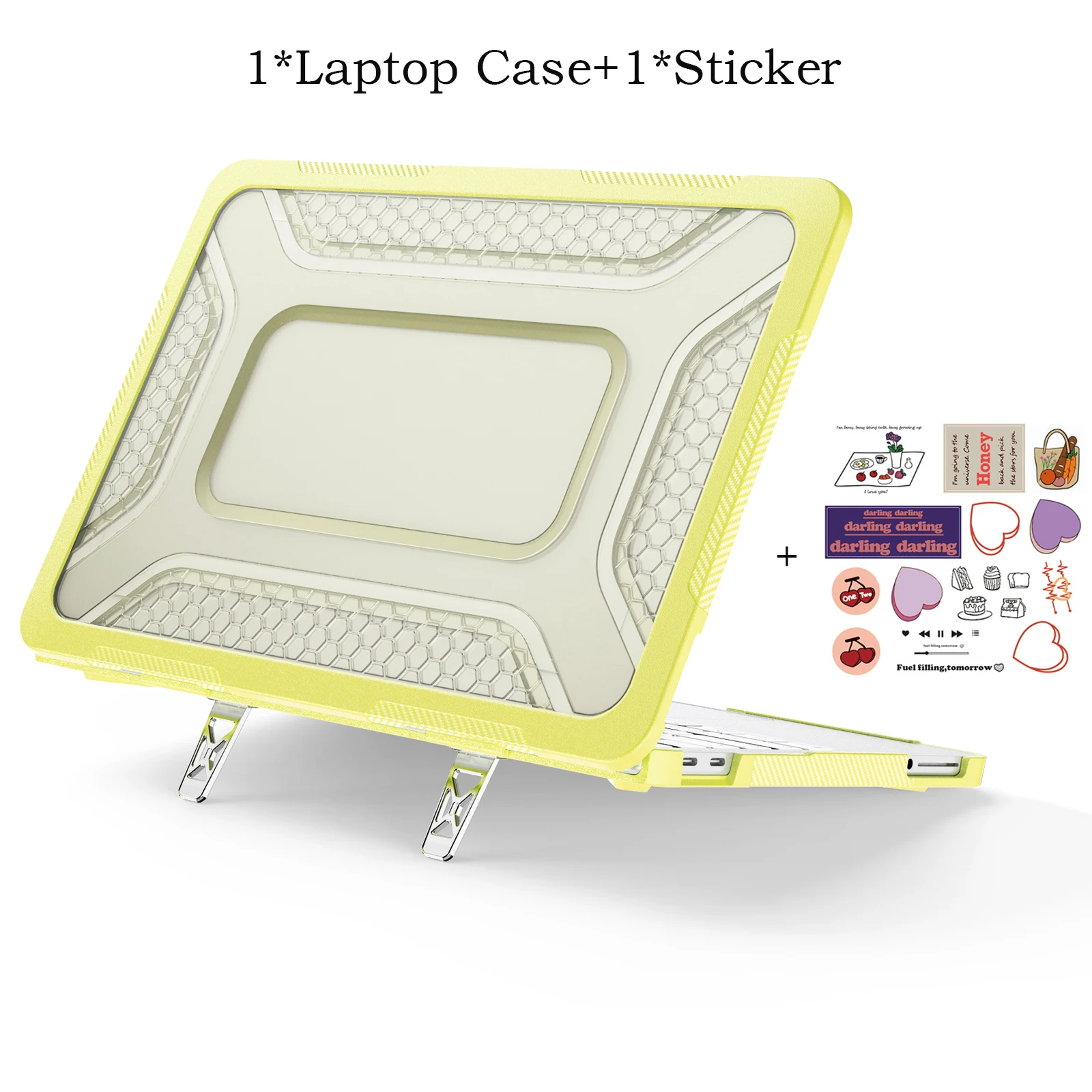 Laptop Case for MacBook Neo 13 2026 Case with Sticker for Model A3404 Bottom Stand Cover for MacBook Neo 13 A18 Pro Chip Cover