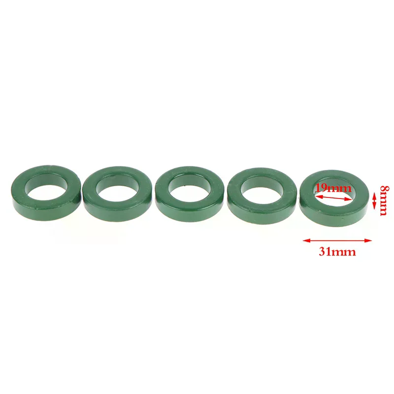 5pcs Mn-Zn High Conductivity Green Ferrite Core Ring 31*19*8mm anti-interference Filter Inductor