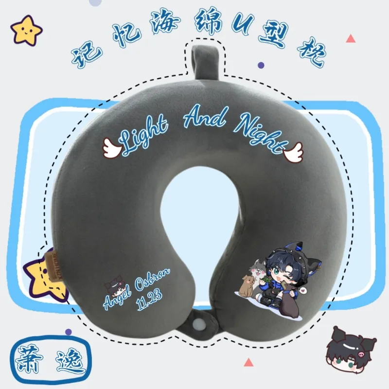 Anime Light and Night Game Cos Jesse Evan Charlie Sariel Osborn 2024 Unisex U-shaped Memory Cotton Neck Pillow Practical Gift