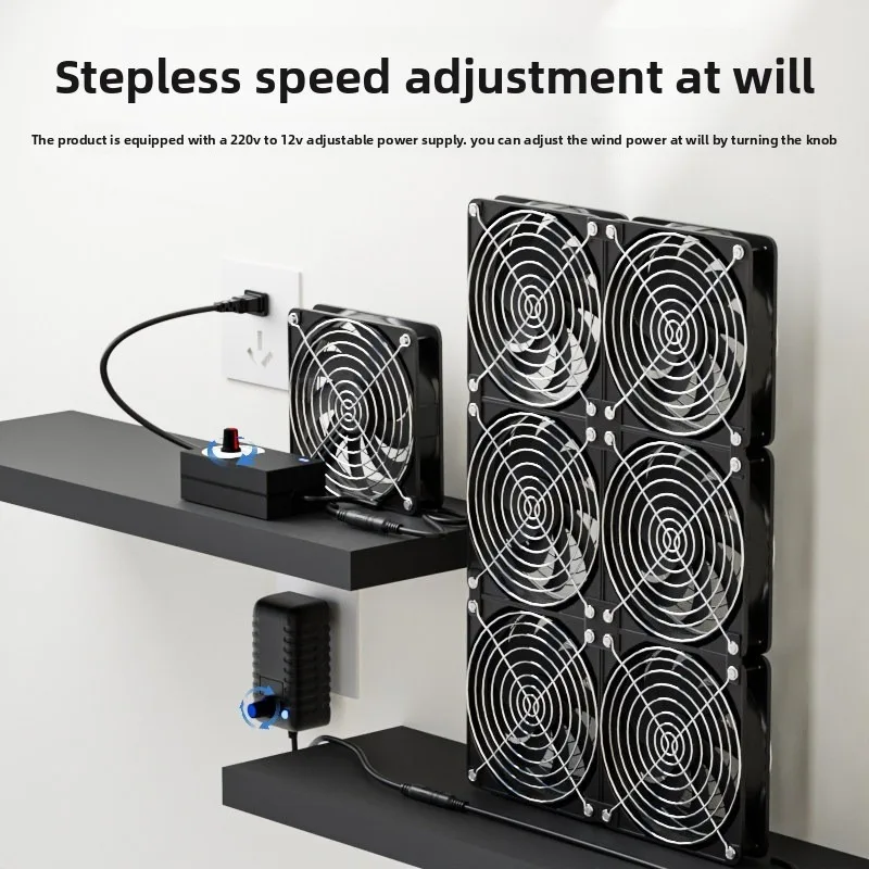 DIY No Drilling Remote Exhaust Fan 12CM High Airflow Adjustable Speed Silent Shoe Cabinet Succulent Ventilation Fan
