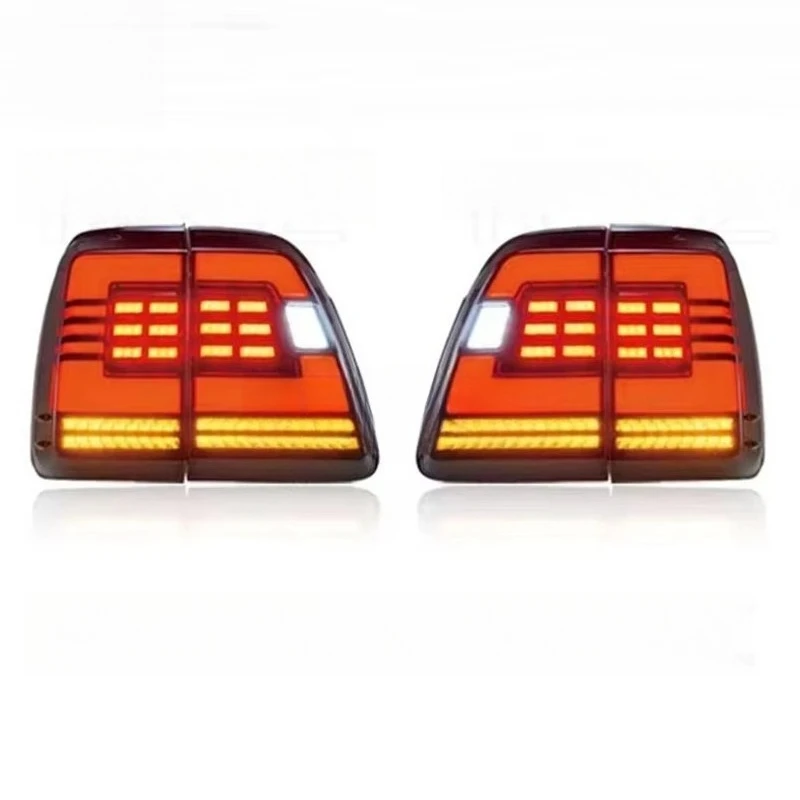 RAYSEZE LX for Le-xus 1998 2006 LX470 Modified 3 LENS Led Low High Beam Headlamp Upgrade Headlight Tail Lamp Red  Brake Light