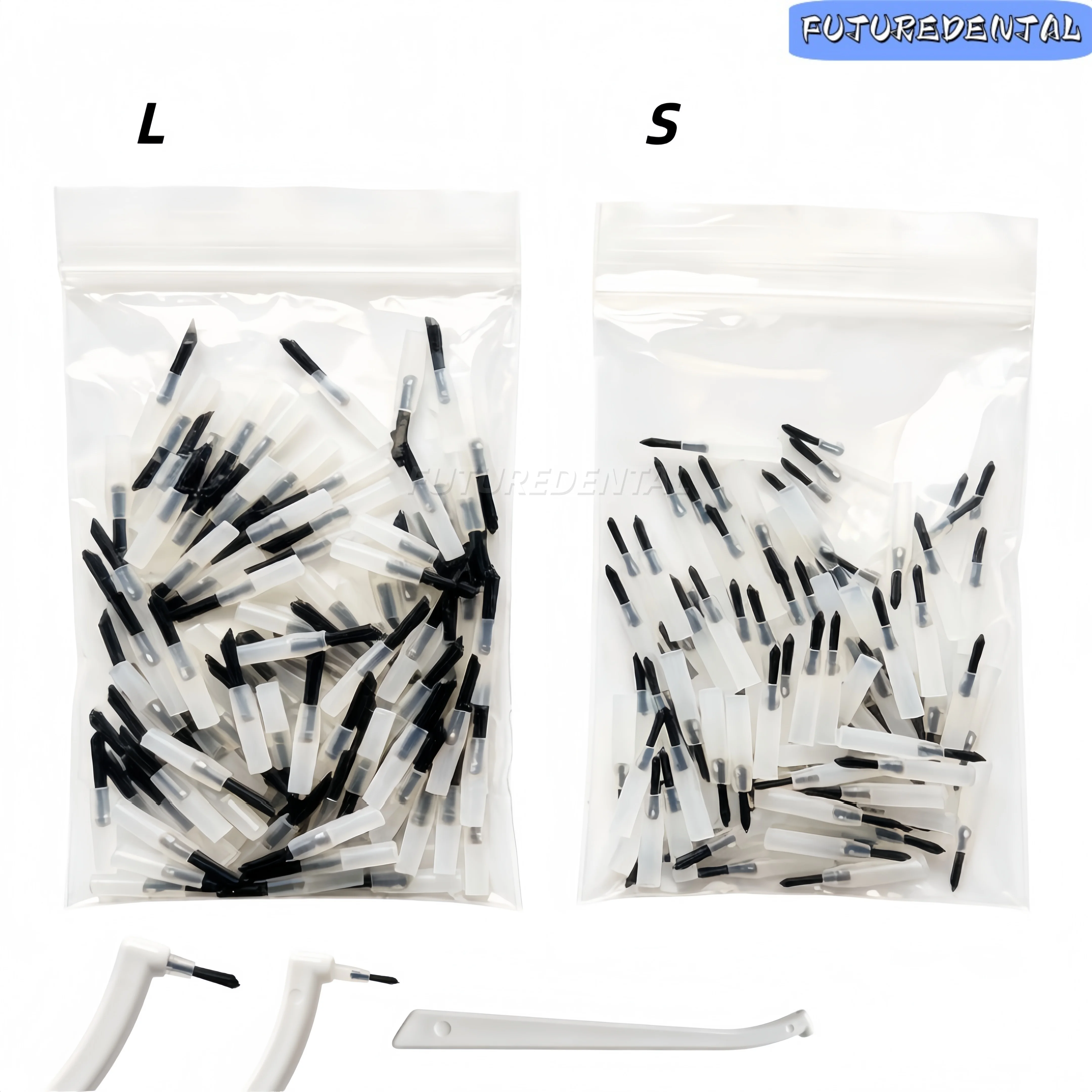  Dental Composite Brush Tips Disposable Micro Mini and Large Applicator Brush Teeth Adhesive Bonding Etching Dentist Material