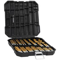 99Pcs HSS 4241 Twist Drill Bit Set with Box, Drilling Hole Tools, Wear Protection Round Shank Titanium Drill Bits for Metal&Wood