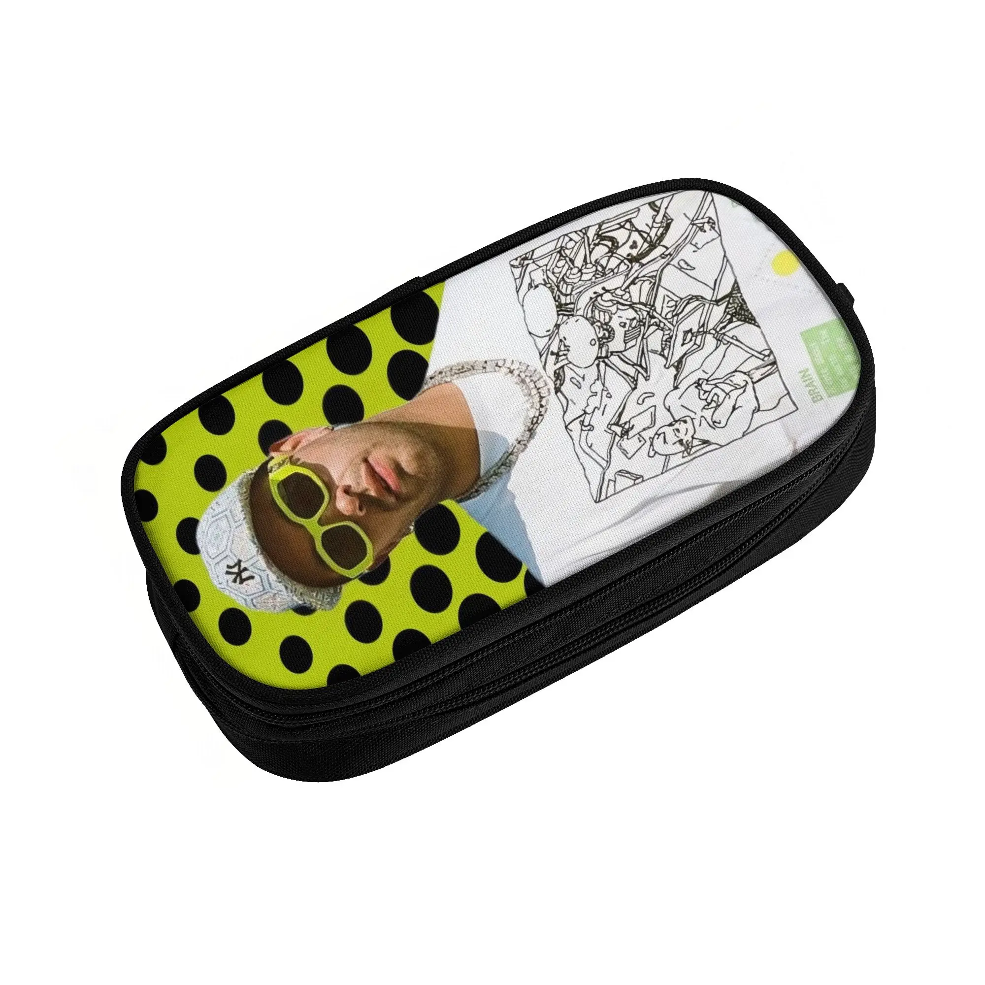 Colombian Feid Ferxxo Pencil Cases for 90s Rapper Rap Music Singer Rapper Songwriter Large Capacity Pen Box Bag Stationery