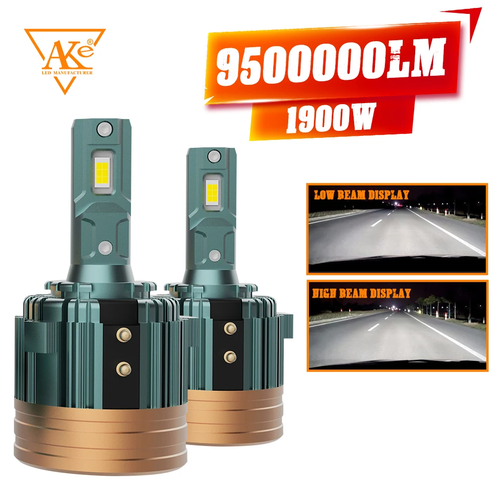 

AKE Car LED Headlight for Vw Golf, 9500000LM Light Bulb Canbus, 1:1 Halogen Lamp Replacement LED Lamp Plug and Play, Pack of 2