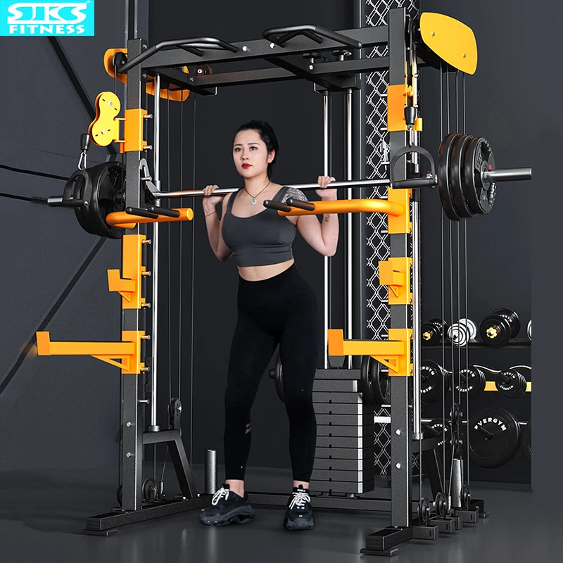 

Multi-functional Home Smith Machine, Commercial Comprehensive Trainer, Pull-up Squat Frame, Flying Bird