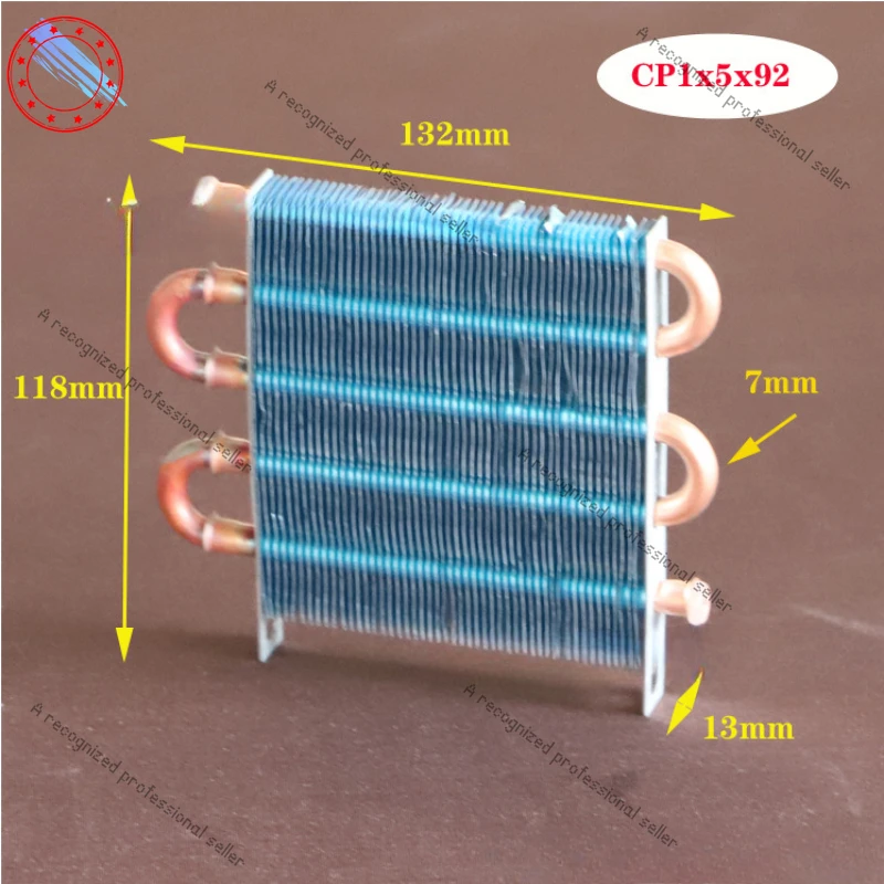

Miniature condensing radiator copper tube aluminum fin heat exchanger finned air cooled evaporator mini condenser accessories