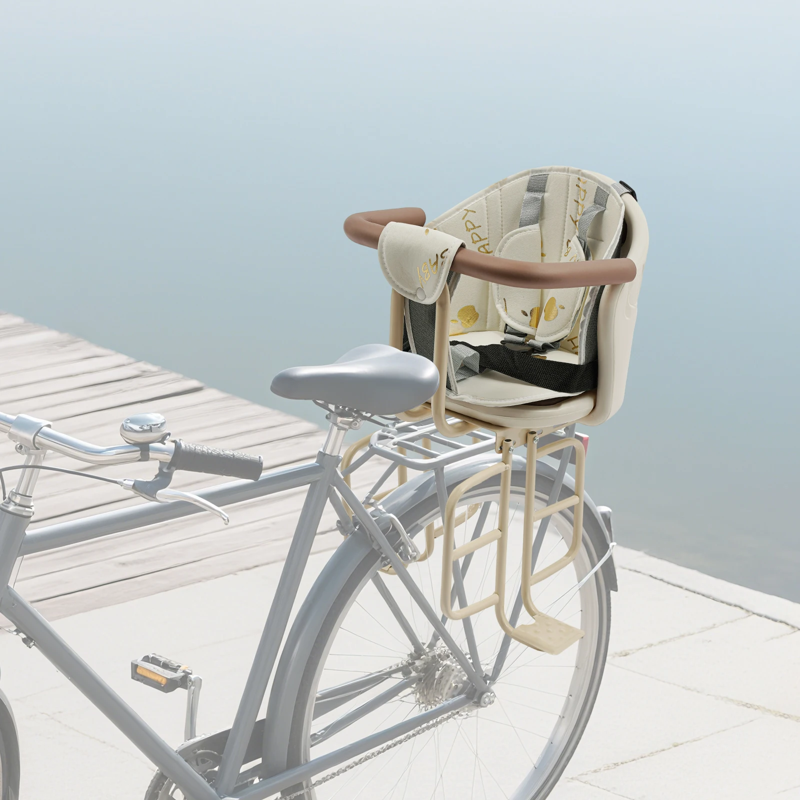 دراجة الطفل المقعد الأمامي حزام الأمان الدرابزين دراجة أطفال مقعد السلامة السرج دراجة هوائية جبلية السرج الملحقات 4 خيارات الألوان