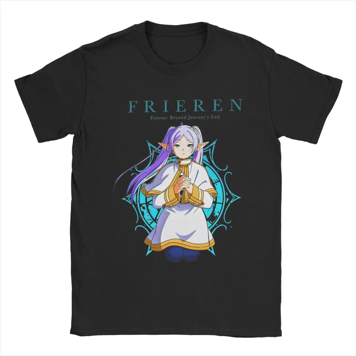 Men T-Shirt Frieren At The Funeral Humorous Cotton Tees Short Sleeve Anime Girl T Shirts Round Collar merchandise Unique