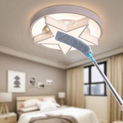 Gaps Dust Mop Microfiber Under Furniture & Appliance Mop with Extendable Stainless Steel Rod Wet and Dry Cleaning Tools