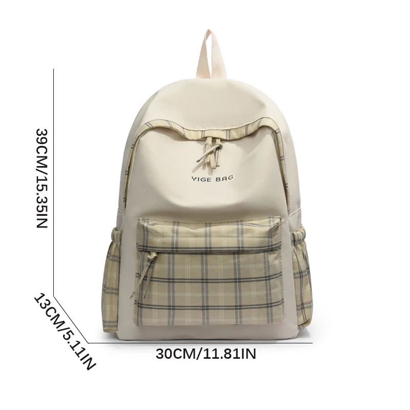 Frauen Schultasche Wasserdicht Große Kapazität Schulrucksack Glatte Reißverschluss Einfarbig Teenager Mädchen Casual Daypack Tasche Student Versorgung