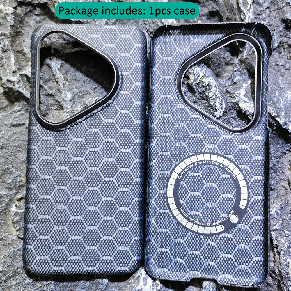 

Для Magsafe арамидный чехол из углеродного волокна для Huawei Pura 80 Pro/Pura 80 ультра магнитные магниты в виде ракушки