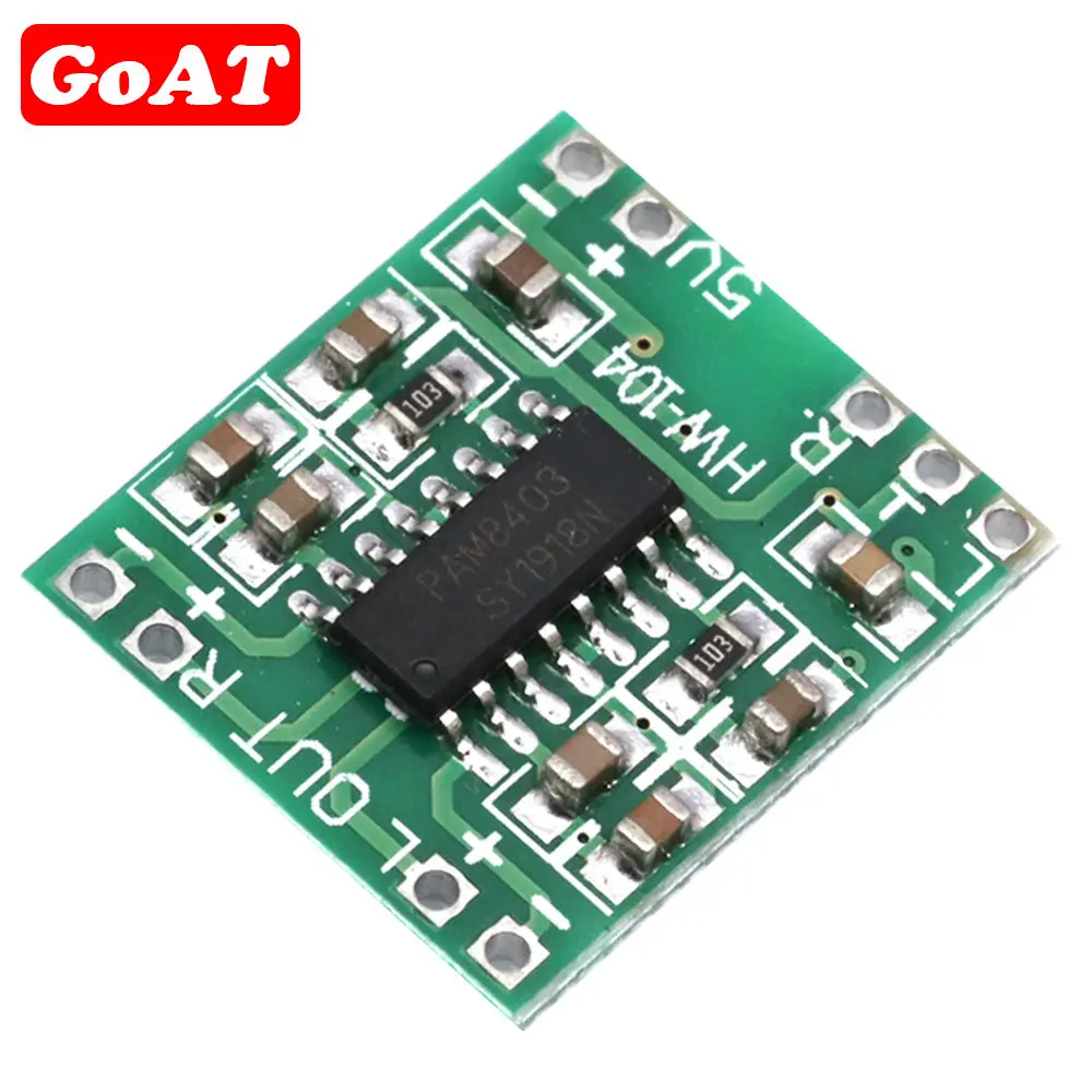 PAM8403 module Super digital amplifier board 2 * 3W D Class digital amplifier board efficient switch potentiometer