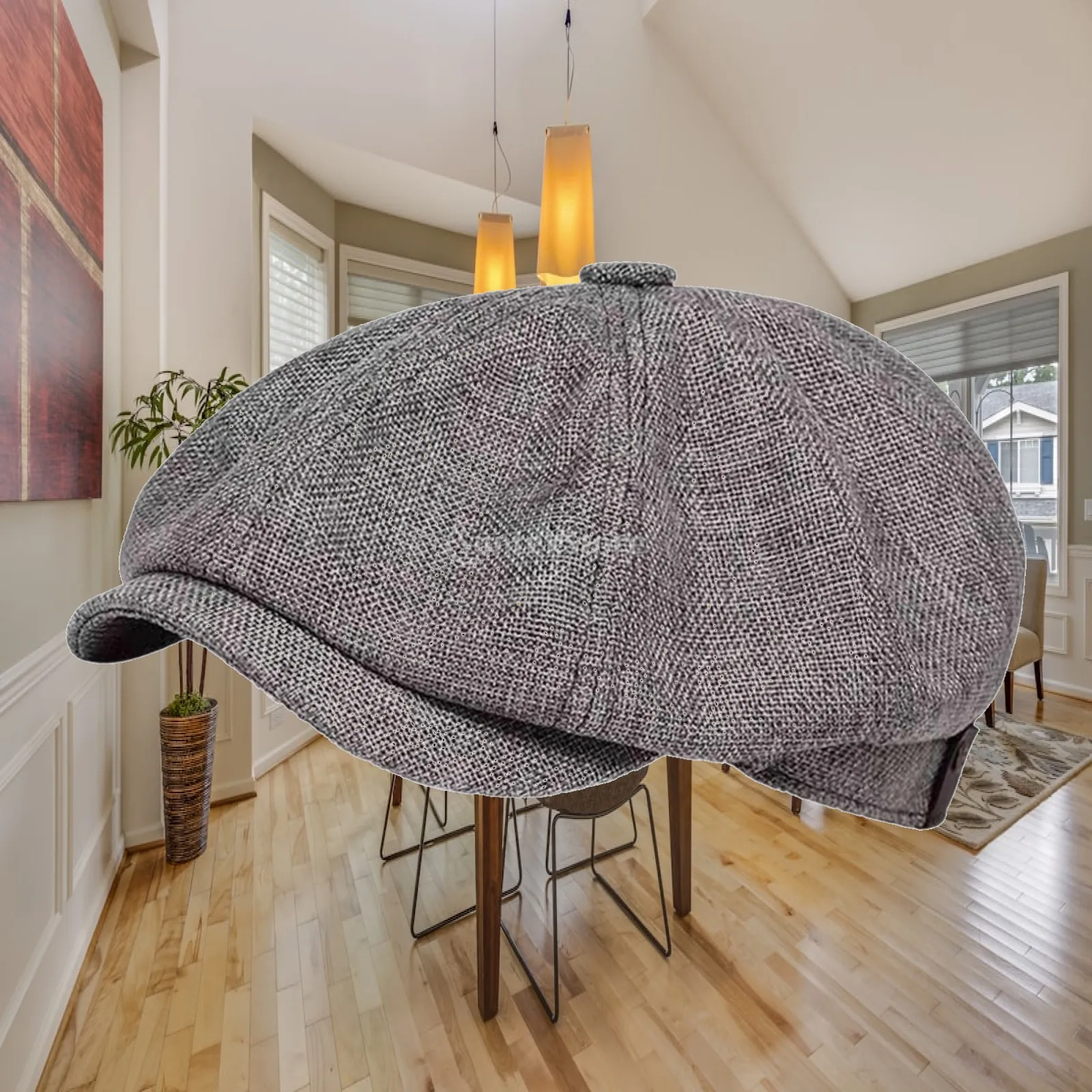 Casual Linen Beret Hat for Men Women Octagonal Cabbie Cap Golf Sports Driving Hat Spring Summer Outdoor Lightweight Unisex