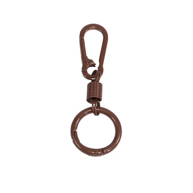 2pcs Colorful Spring Keychain Carabiner Buckle Key Rings