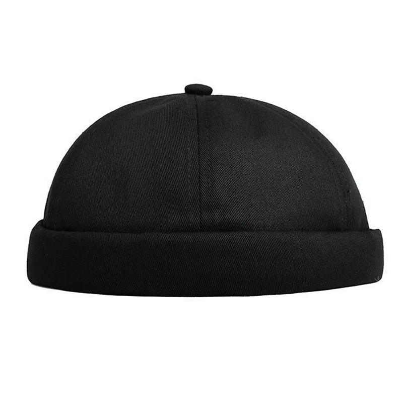 Chapeaux sans bord Hip Hop Skullcap pour hommes et femmes, casquette de melon portable Aliments solide, chapeau acrylique décontracté, rue, nouveau,