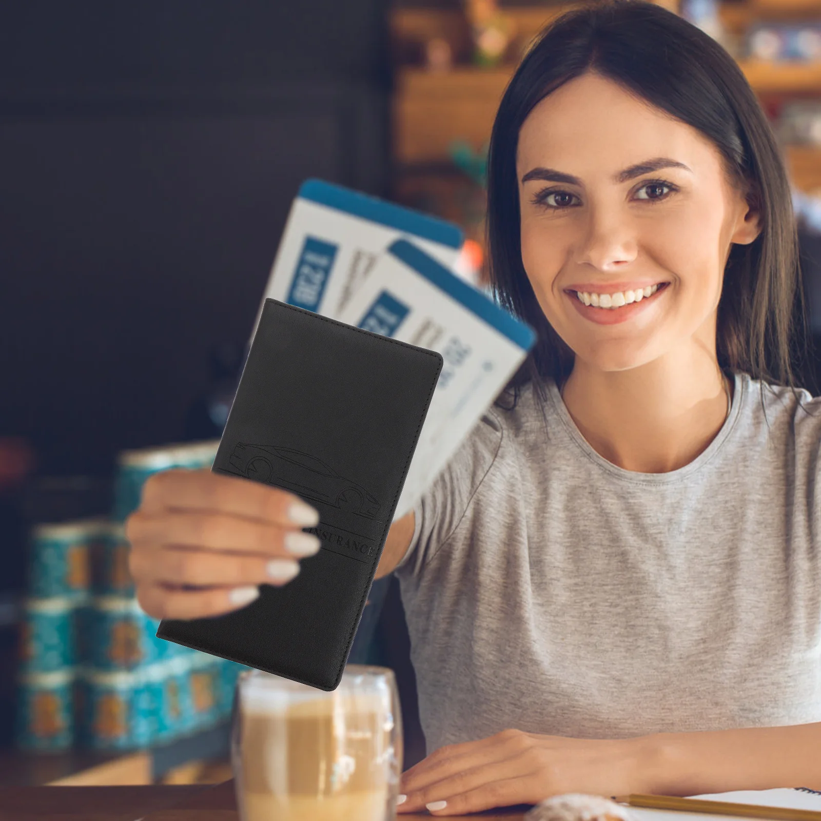 1pc seguro documento titular para cartões de viagem de negócios pacote armazenamento saco cartões pacote banco saco id manga