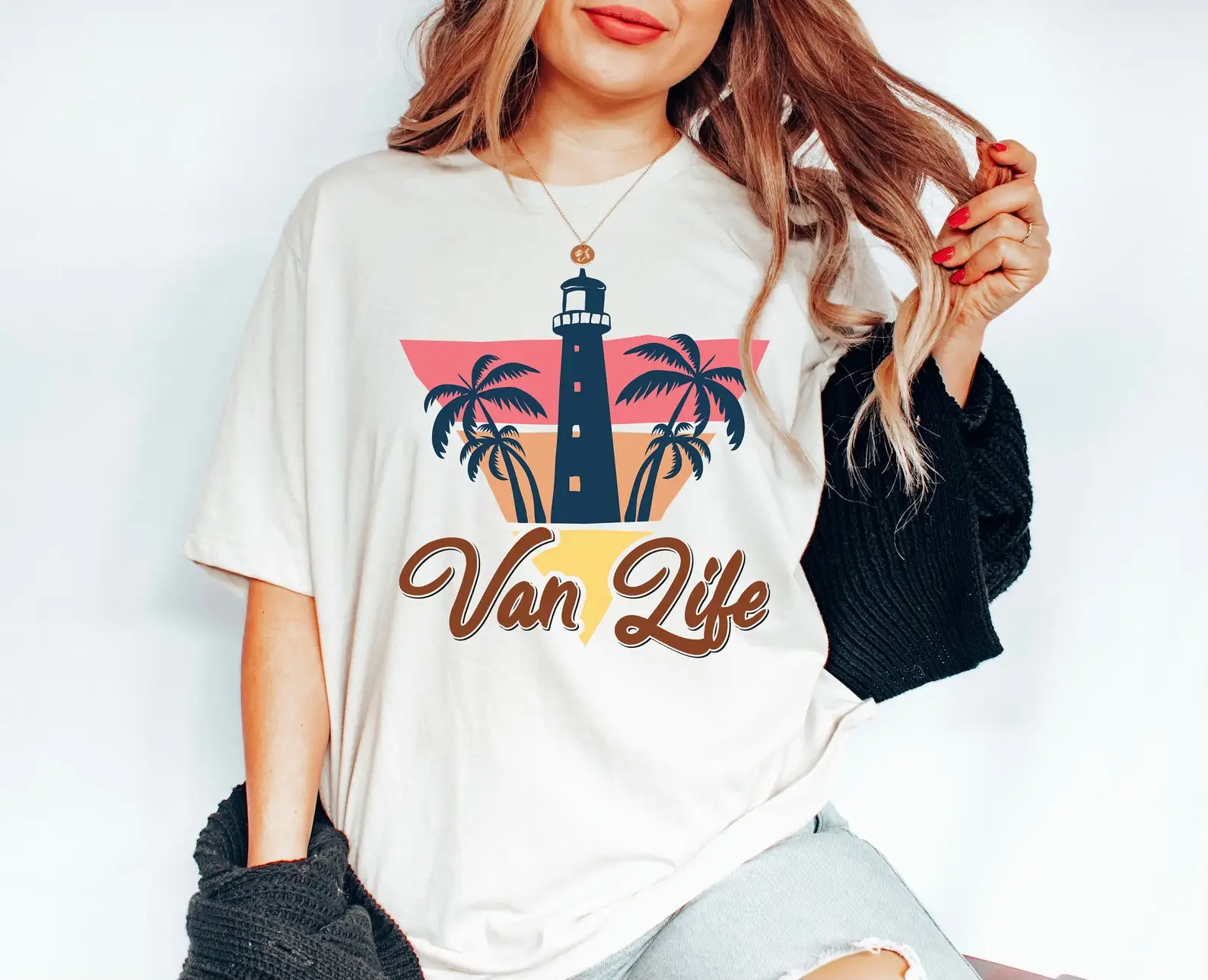 Hippie Van Shirt Life Beach Tee Oversized Spring Break