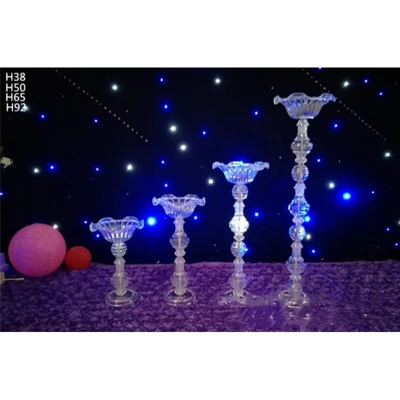 Luxury Style Wedding Acrylic Crystal Table Centerpiece 80cm Tall Wedding Columns Flower Stand For Table Decoration 10pcs