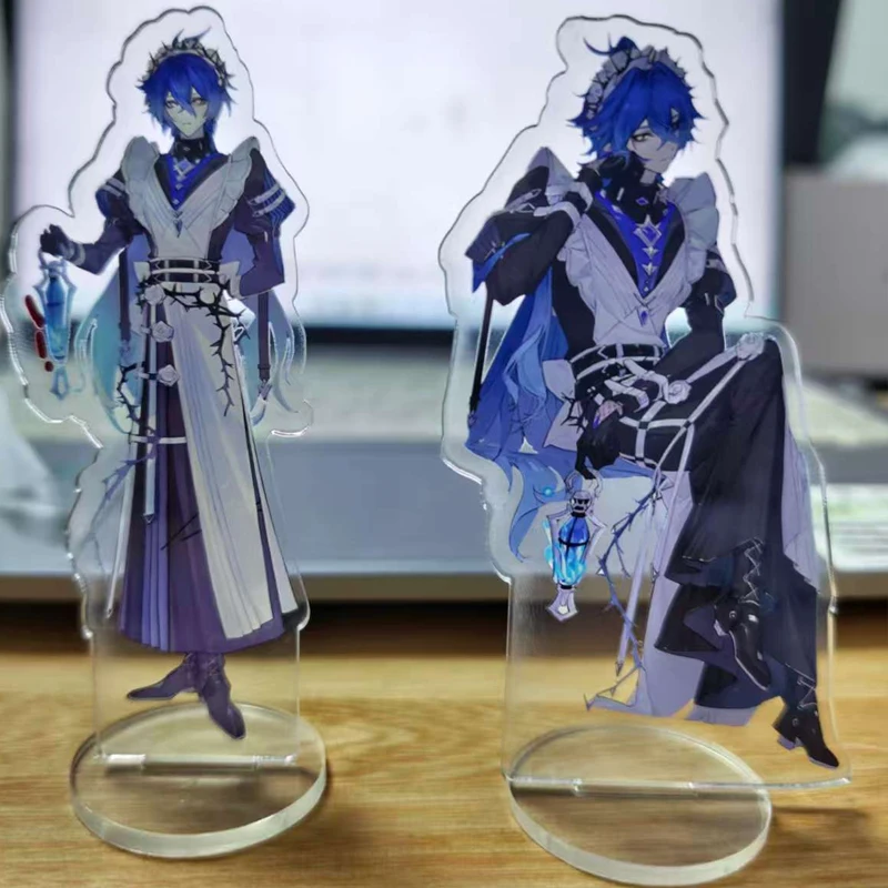 2Pcs/Lot Anime Acrylic Stand Figure Model Maid outfit Kyryll Chudomirovich Flins Plate Desk Decor Birthday Gift