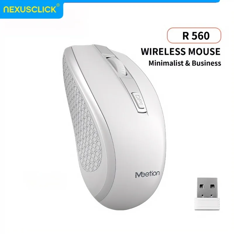 NexusClick 2.4G Wireless Office Mouse, Ergonomic Portable Computer Mouse,Adjustable 1600 DPI Plug & Play Mice for PC Home Gaming