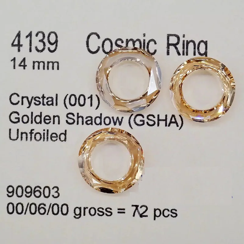 (1 piece) Original Crystals from Austria 4139 Cosmic Ring Beads Fancy Stone Loose Rhinestone for DIY Jewelry Making