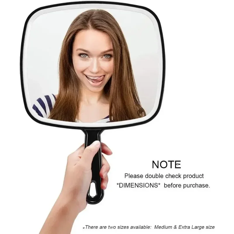 Handheld Mirror Big Mirrors Portable Hand Mirrors with Handle for Barber,Shower,Haircut,Hairdressers,Salon for Women Men