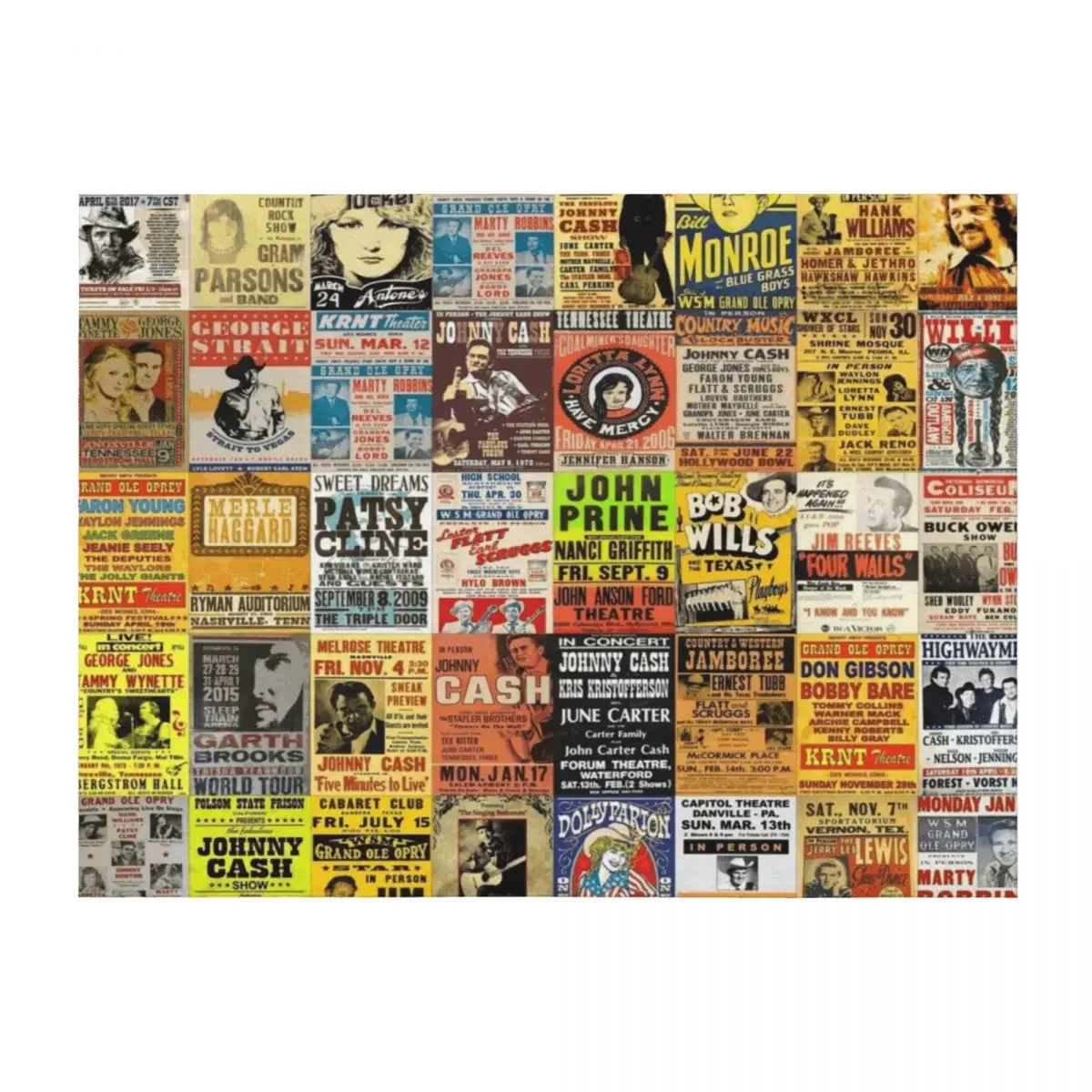 

Country Music Posters Throw Blanket wednesday Vintage heavy to sleep Thins Blankets
