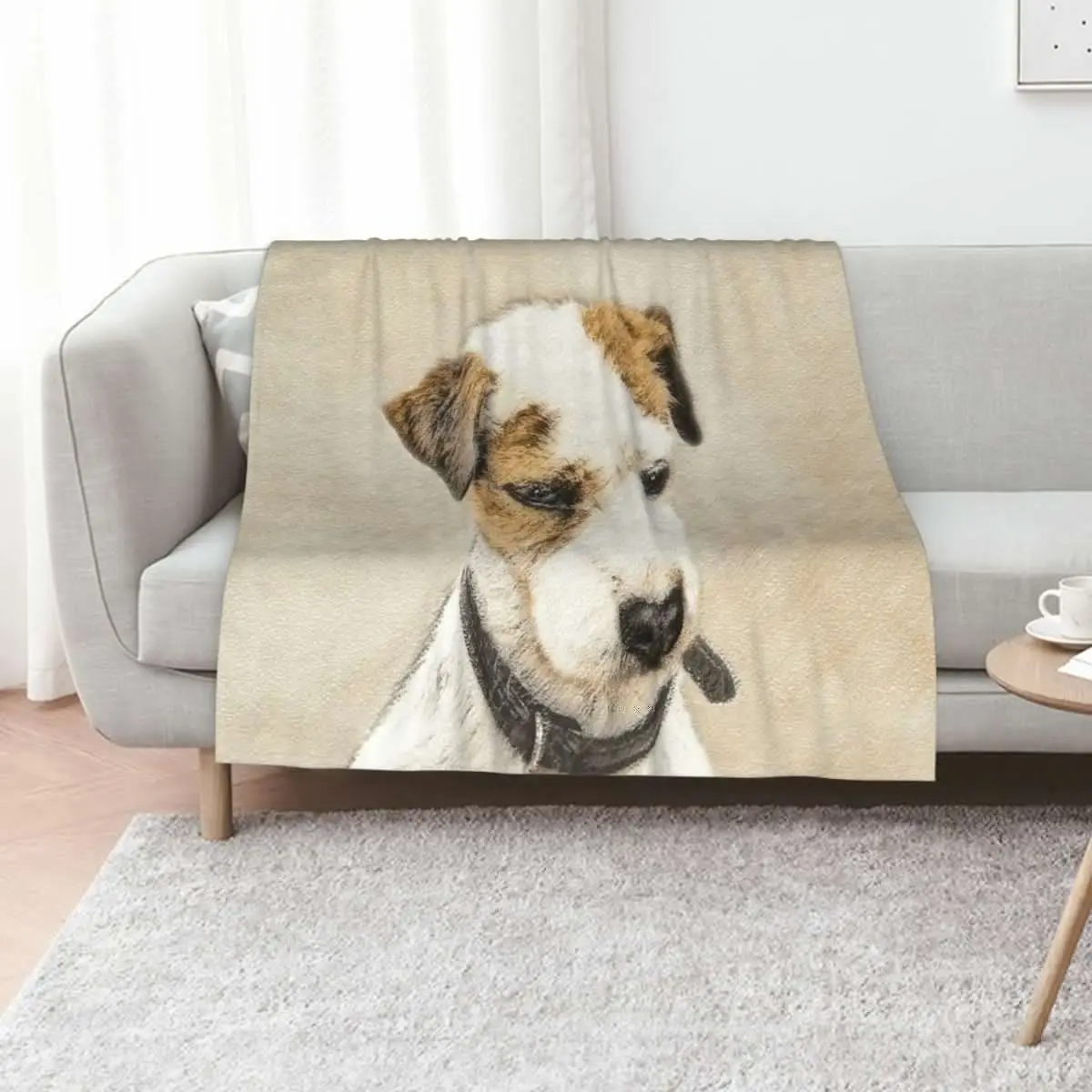 Parson Jack Russell Terrier Throw Blanket Single Sofa Quilt Blankets For Sofas Bed Travel Soft Plaid Blankets