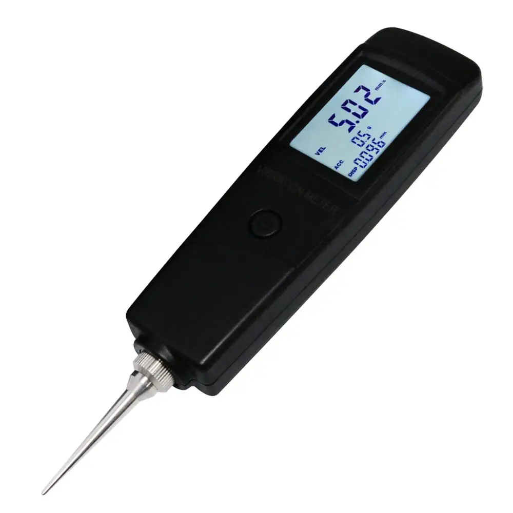 Mechanical Digital Vibrometer Tester Piezoelectric Sensor Acceleration, Displacement, Quality Control