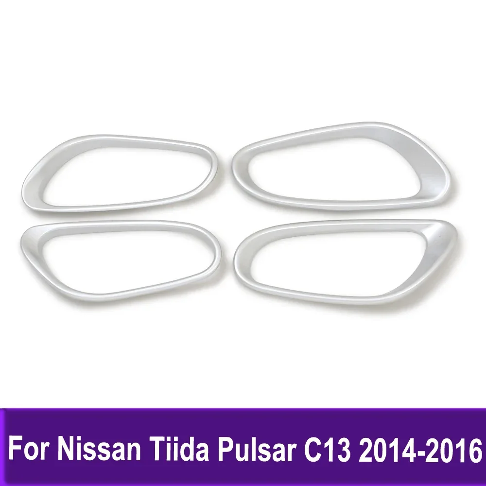 

Car Accessories Side Door Handle Bowl Cover Trim Sticker For Nissan Tiida Pulsar C13 2014 2015 2016 ABS Matte