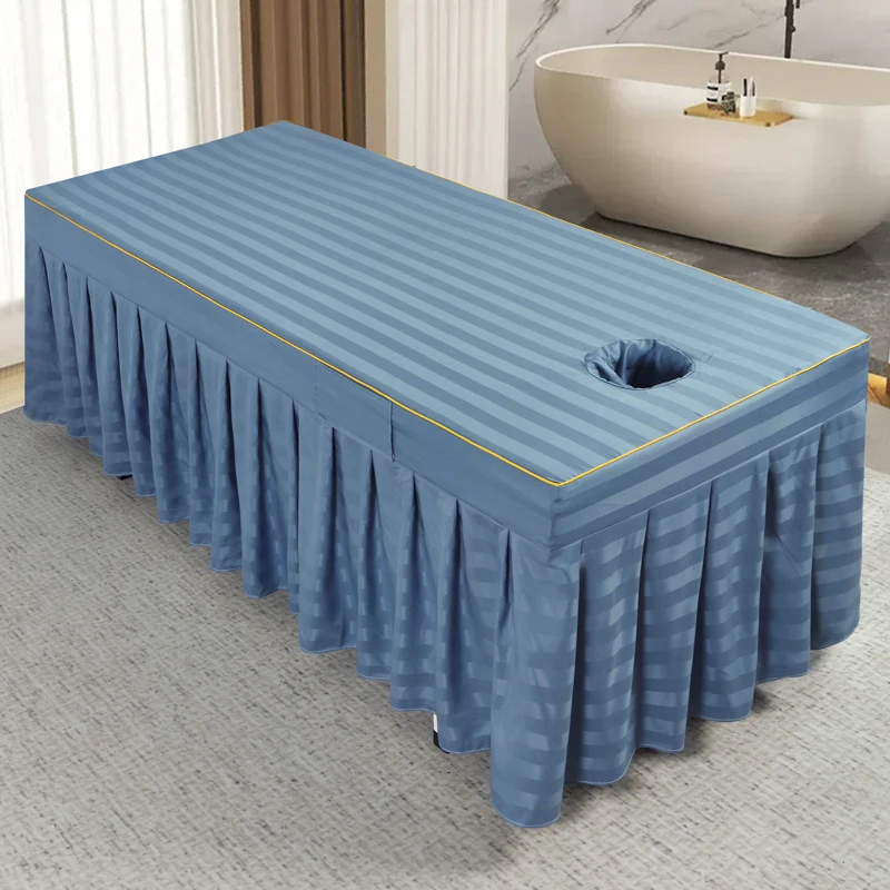 

Beauty Massage SPA Club Special Bedspread Beauty Salon Bed Skirt With Hole Therapy Mattress Cover Body Massage Bed Cover