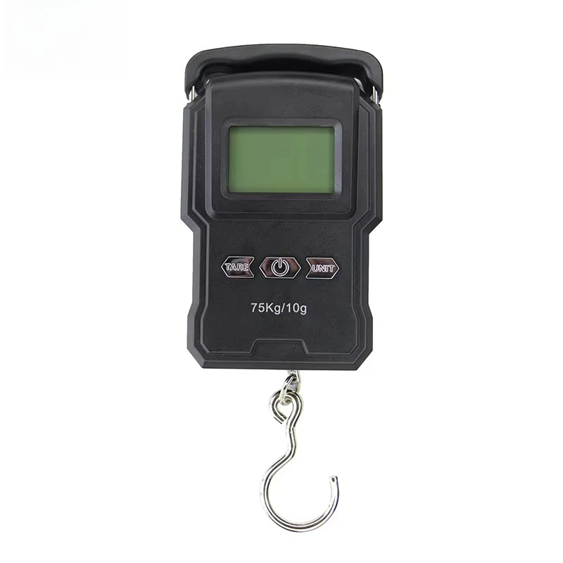 

Portable Rechargeable Digital Fishing Scale with LCD Display Hanging Hook 75kg Load Capacity ABS Material