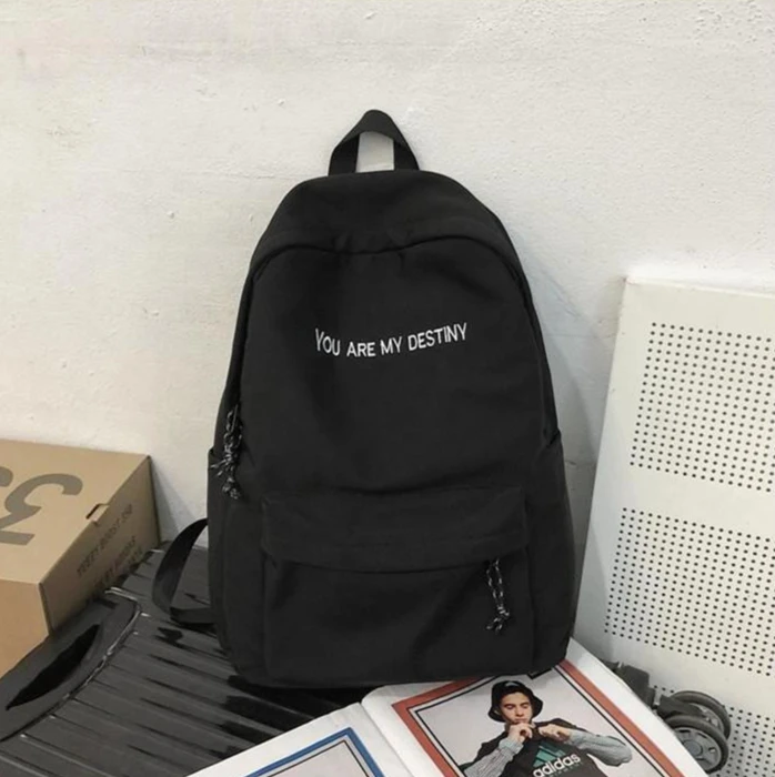 Minimalist Backpack Printed,matched with Frog Pendant,large Capacity School Backpack, Casual Daily Backpack for Men Women - view 3