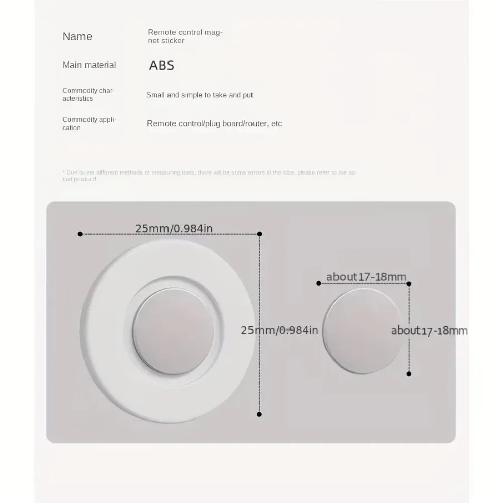 Strong Magnetic Remote Control Holder Adhesive Wall Mount Punch Free Abs Material Self Adhesive Storage Sticker for Organizer