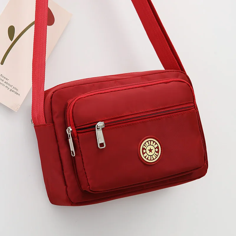 Printing Flowers Crossbody Bags New Middle-aged Elderly Nylon Cloth Messenger Manufacturers Female Shoulder Handbags