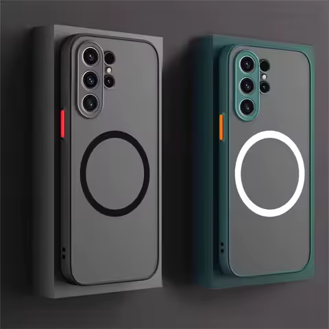 Magnetic Case For Samsung Galaxy S25 S24 S23 S21 S20 Ultra Plus FE For Magsafe Cases For Samsung S22 Note 20 Ultra 10 Plus Cover