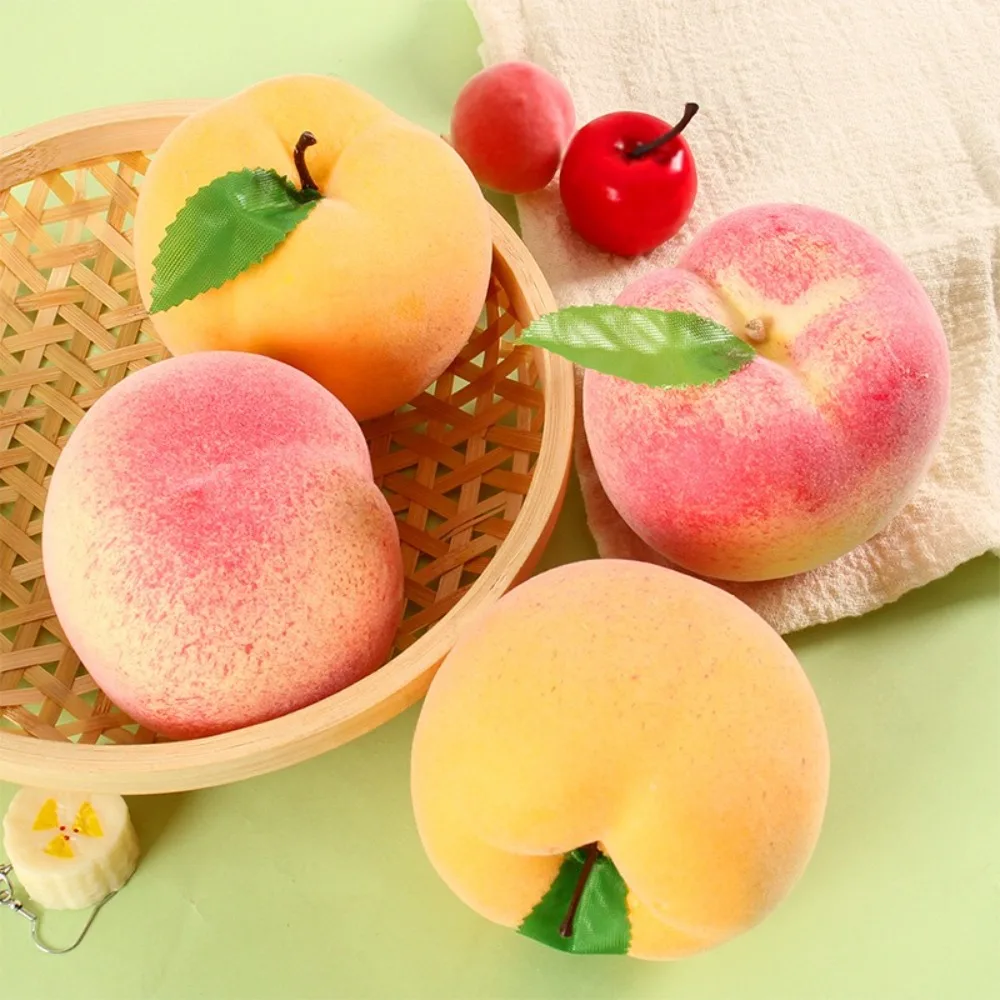 

10pcs Mini Artificial Foam Peach Realistic Handicrafts Fake Peach Fruit Lifelike Simulation Peach Model Fruit Shop Decoration