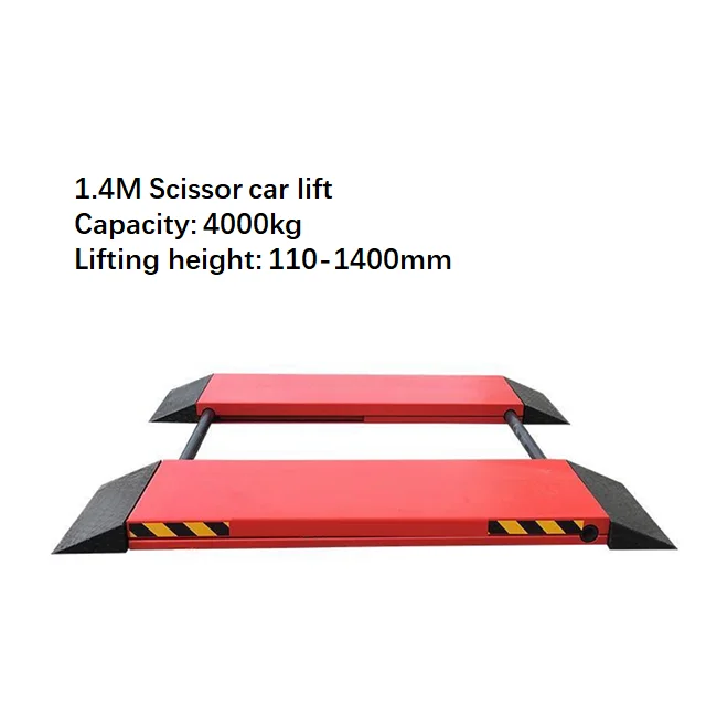 Portable Electric Scissor Lift Hydraulic Garage Car Jack 1.2-1.6m Mid-Position CE Certified Lifting Capacity 4000kg