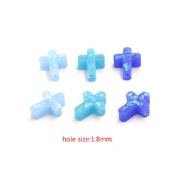 20Pcs/Lot  Cross Pendant For Women DIY Necklace Bracelet Making  Shape Opal Stone