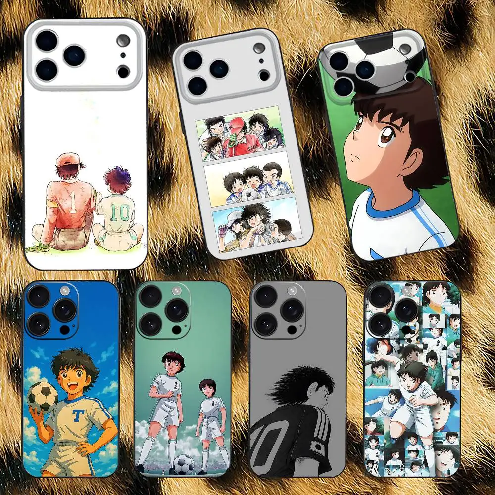 

Чехол для телефона Anime C-Captain T-TsubasaS для iPhone 17,16,15,14,13,12,11,Pro,XS,Max,XR,Plus,E,SE4,Mini Black Soft Cover