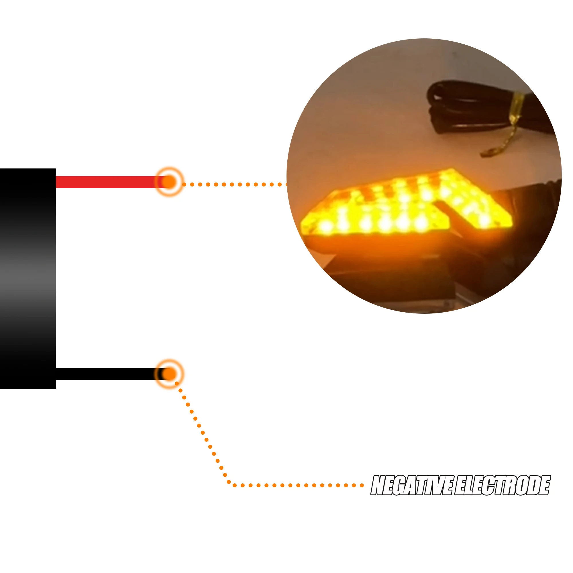 Universal Motorcycle LED Turn Signal 1 Pair Amber Flashing Indicator Lights Waterproof Motocross Scooter Moped Modified Parts