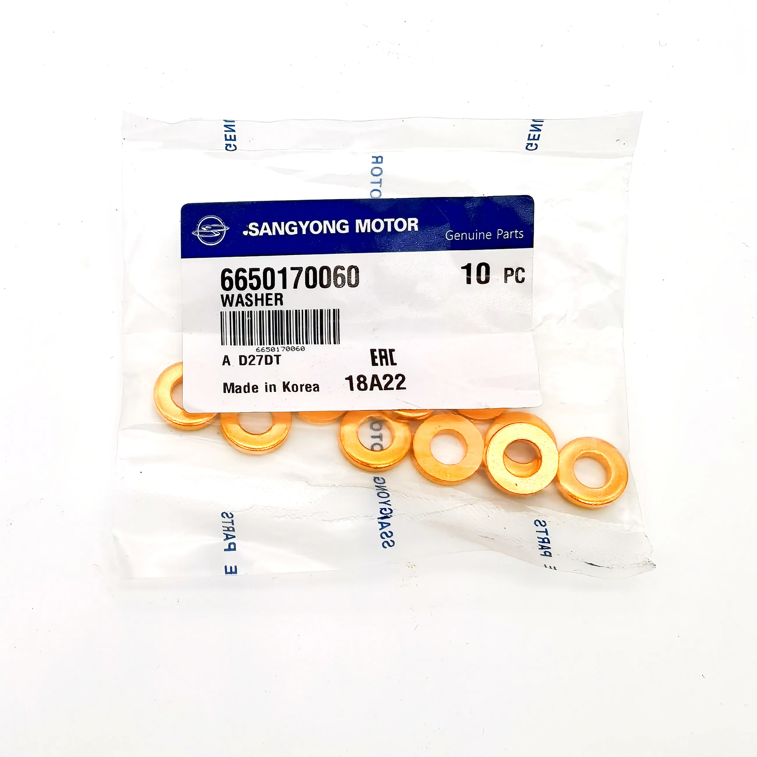 

ZUIMI 10pcs/Bag Brand New Genuine Injector Washer 6650170060 For Ssangyong Rexton Kyron Stavic Actyon OEM Part