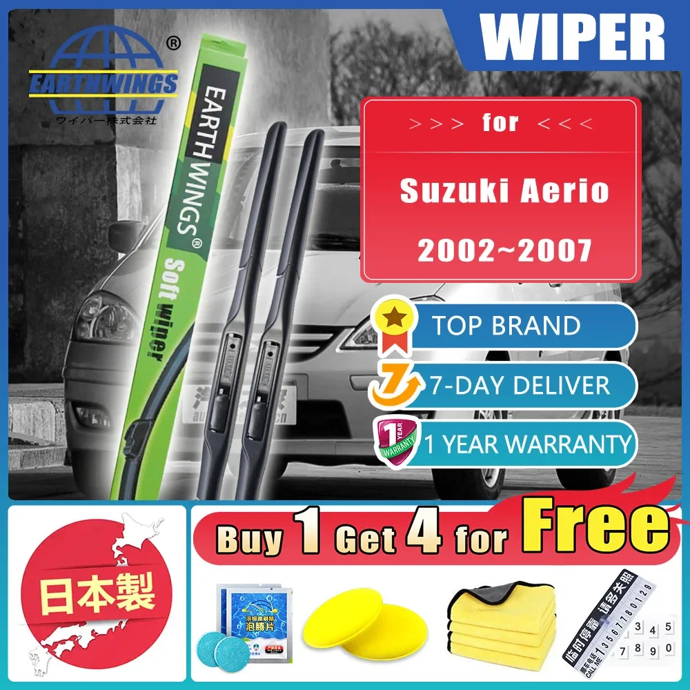 

For Suzuki Aerio 2002~2007 2006 Baleno Car Front Rear Windshield Wiper Blades Rubber Accessories Protective Windscreen Cleaning