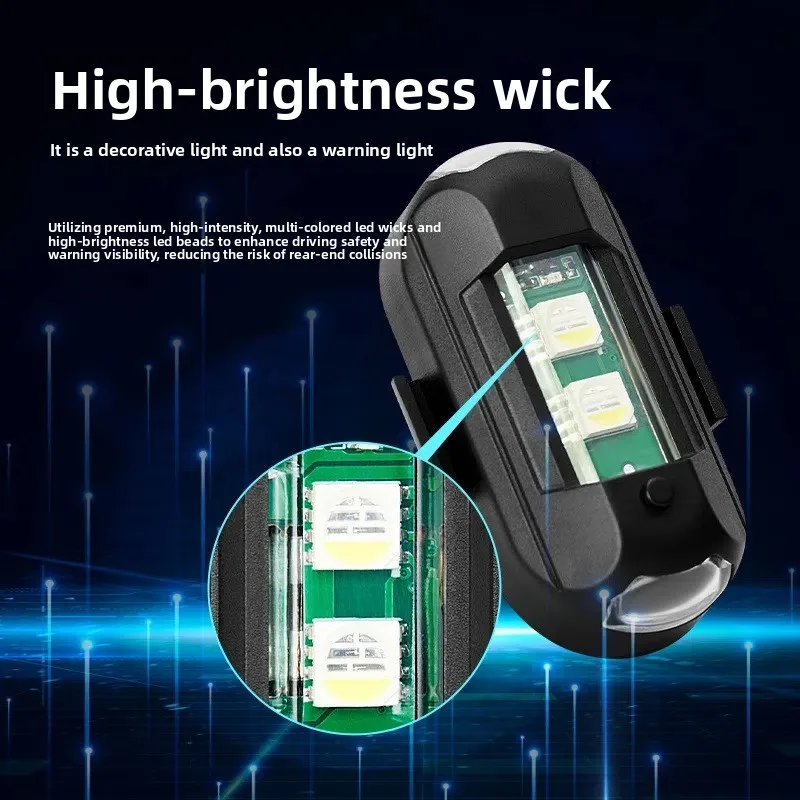 LED Rechargeable Strobe Lights: For Motorcycles, Bicycles, Drones & Aircrafts, plus Colorful Night-Riding Lights