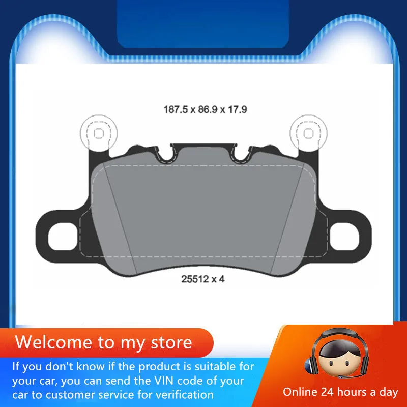 Rear Brake Pads-22056 For Porsche 911 Carrera S Cabriole Gt2 Rs Gt3 Turbo / Auto Parts 991.352.946.01